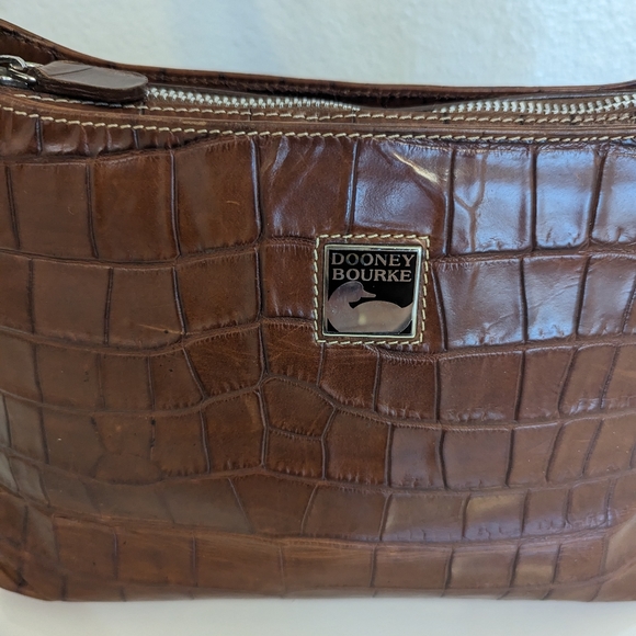 Rare Made in Italy Croc embossed DOONEY and Bourke convertible handbag - Picture 8 of 12